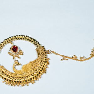 Adjustable Pahadi gold plated nath