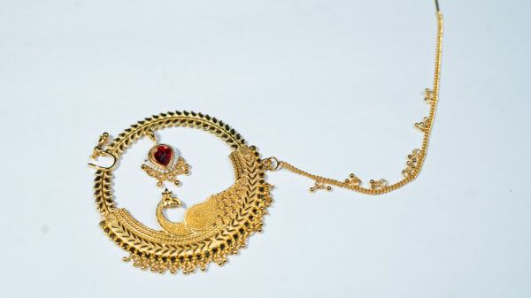 Adjustable Pahadi gold plated nath